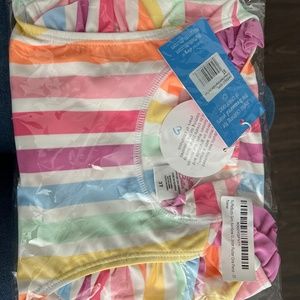 Ruffle Butts Girls Rainbow Stripes 3T One Piece Rashguard